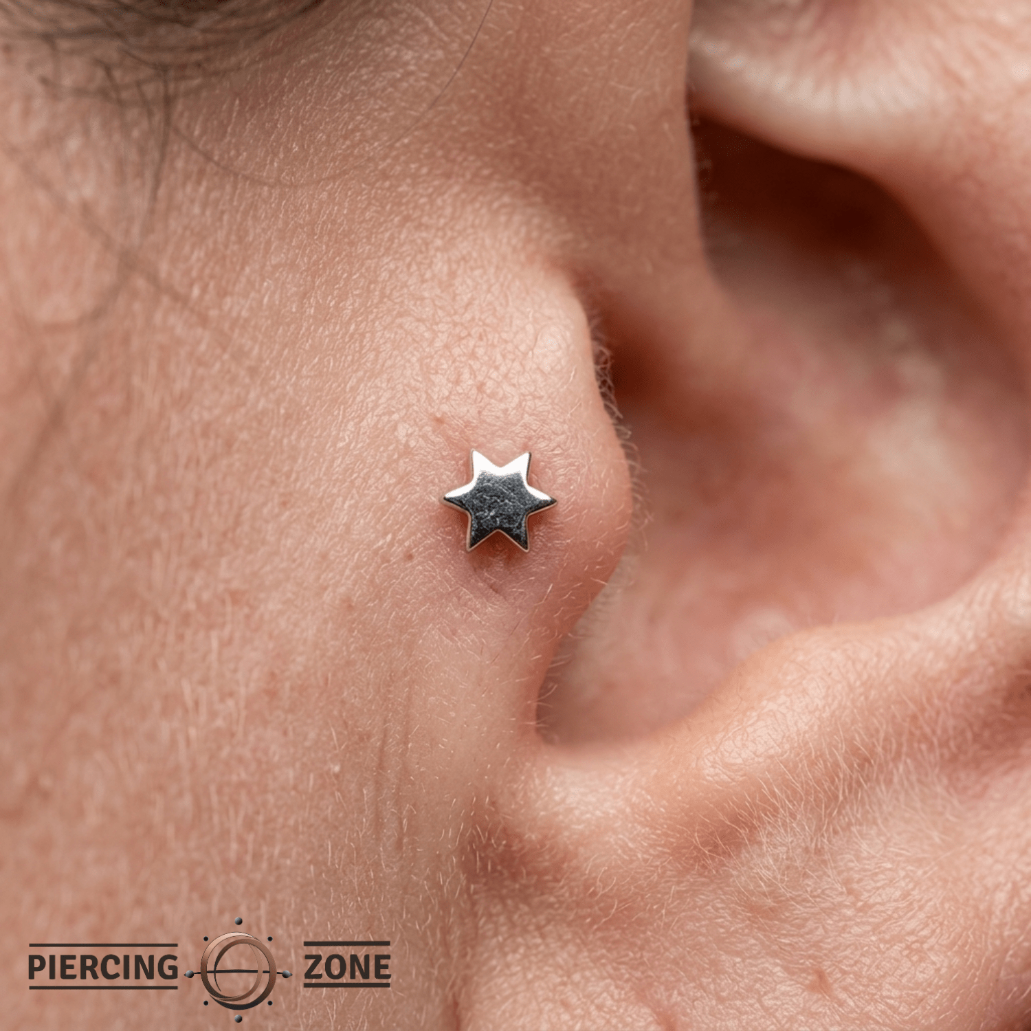 Starlet Pin - 14K Gold Star Threadless End - piercing - zone.com