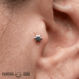 Starlet Pin - 14K Gold Star Threadless End - piercing - zone.com
