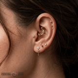 Starlight – 14K Gold Threadless/Threaded End - piercing - zone.com