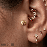 Starlight – 14K Gold Threadless/Threaded End - piercing - zone.com
