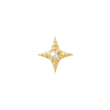 Starlight Pin - 14K Gold Gem Star Threadless End - piercing - zone.com