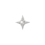 Starlight Pin - 14K Gold Gem Star Threadless End - piercing - zone.com