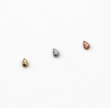 Stay Gold – 14K Gold Pear Threadless End - piercing - zone.com