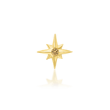 Stella – CZ Starburst – 14K Gold Threadless End - piercing - zone.com