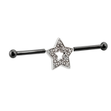 Stellar Frame - 14K Gold Star Straight Barbell