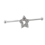 Stellar Frame - 14K Gold Star Straight Barbell