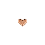 Stippled Heart Frame - 18K Gold Threadless/Threaded End - piercing-zone.com