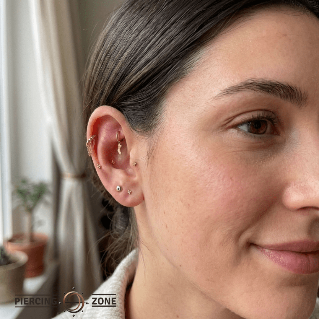 Stocking – 14K & 18K Gold Charm - piercing - zone.com