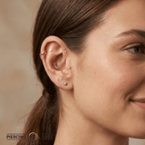 Stocking – 14K Gold Threadless/Threaded End - piercing - zone.com