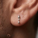 Storm Charm Pin - 14K Gold Threadless End - piercing - zone.com