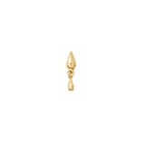 Storm Charm Pin - 14K Gold Threadless End - piercing - zone.com