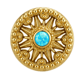 Sun Dial - 14K Gold Threadless/Threaded - piercing-zone.com