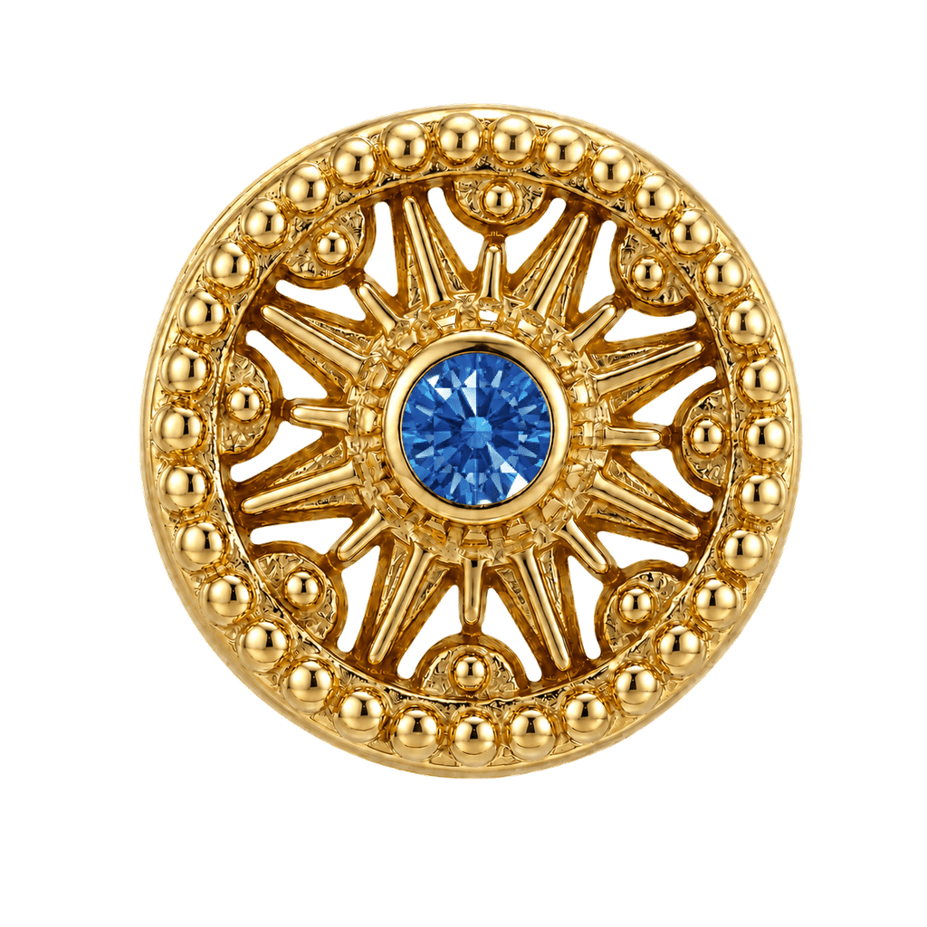 Sun Dial - 14K Gold Threadless/Threaded - piercing-zone.com