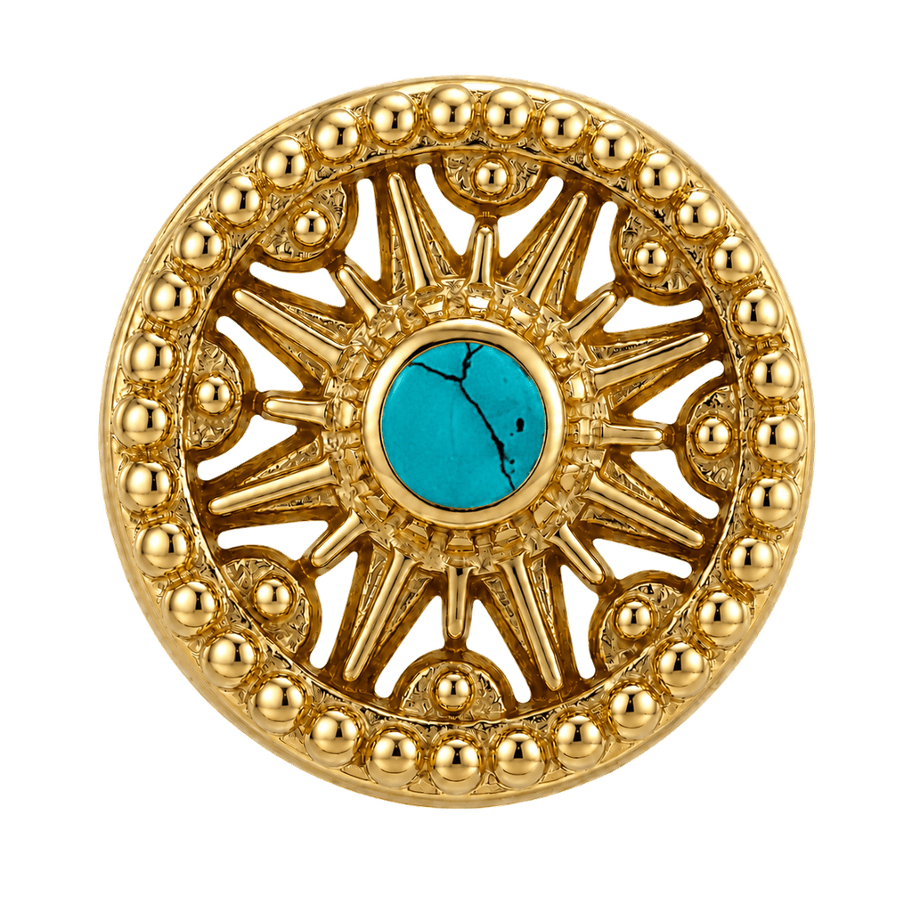 Sun Dial - 14K Gold Threadless/Threaded - piercing-zone.com