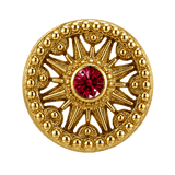 Sun Dial - 14K Gold Threadless/Threaded - piercing-zone.com
