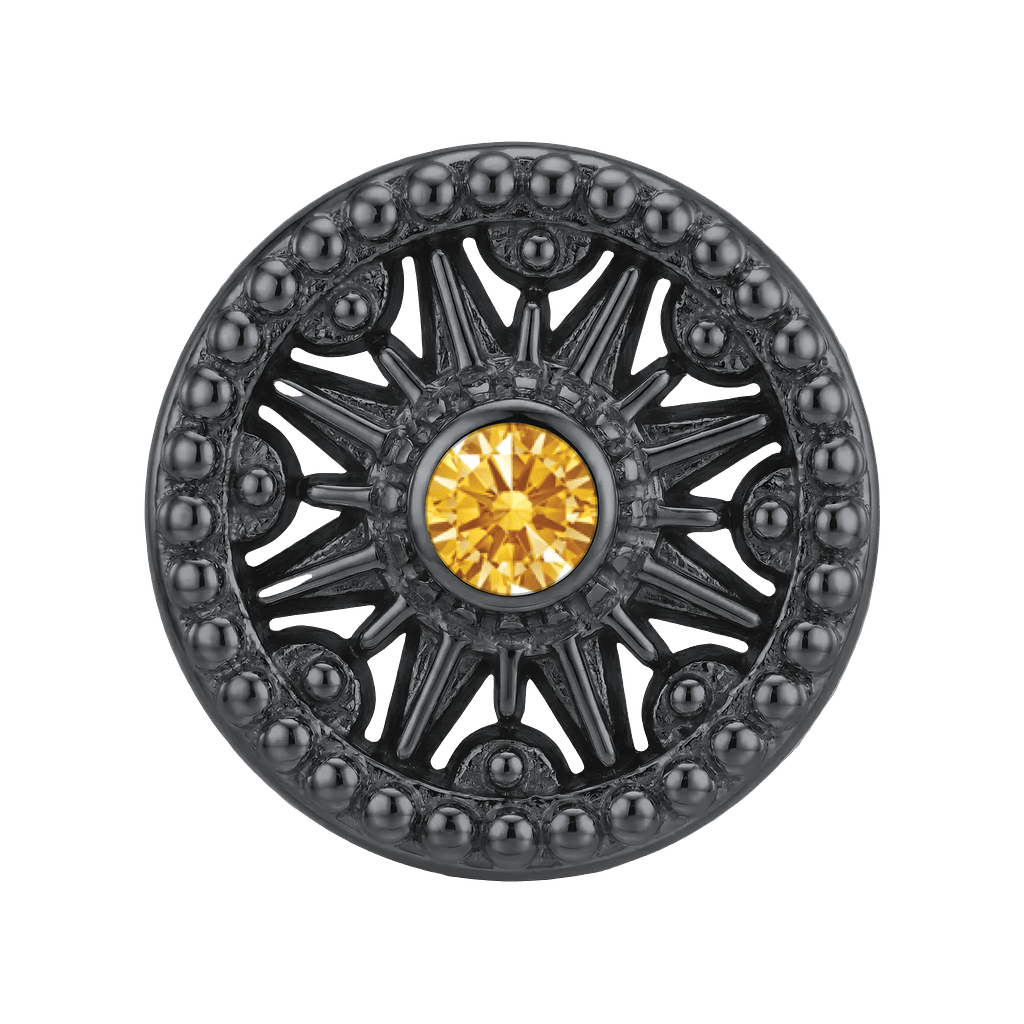 Sun Dial - 14K Gold Threadless/Threaded - piercing-zone.com