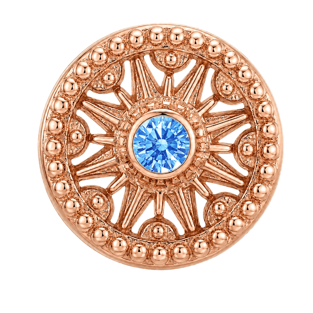 Sun Dial - 14K Gold Threadless/Threaded - piercing-zone.com