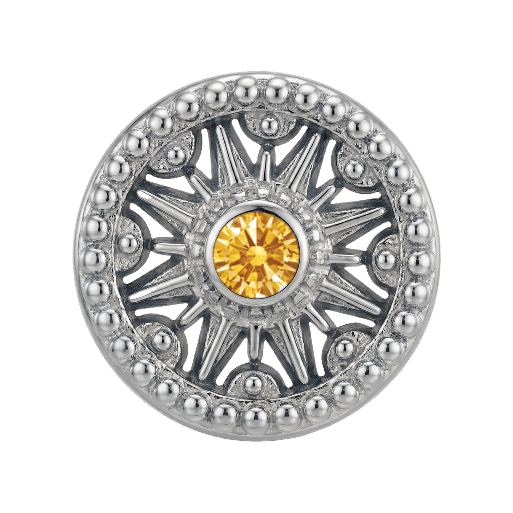Sun Dial - 14K Gold Threadless/Threaded - piercing-zone.com