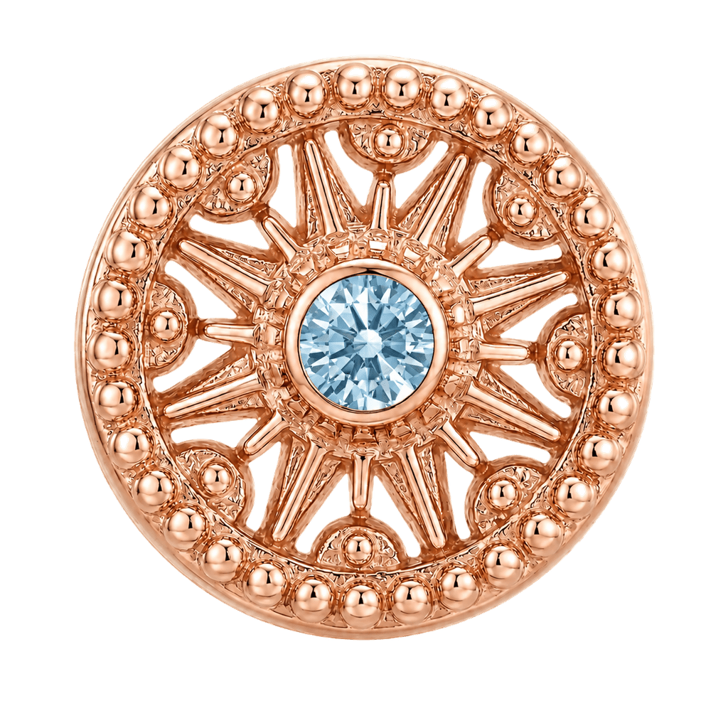 Sun Dial - 14K Gold Threadless/Threaded - piercing-zone.com