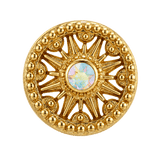 Sun Dial - 14K Gold Threadless/Threaded - piercing-zone.com