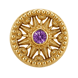 Sun Dial - 14K Gold Threadless/Threaded - piercing-zone.com