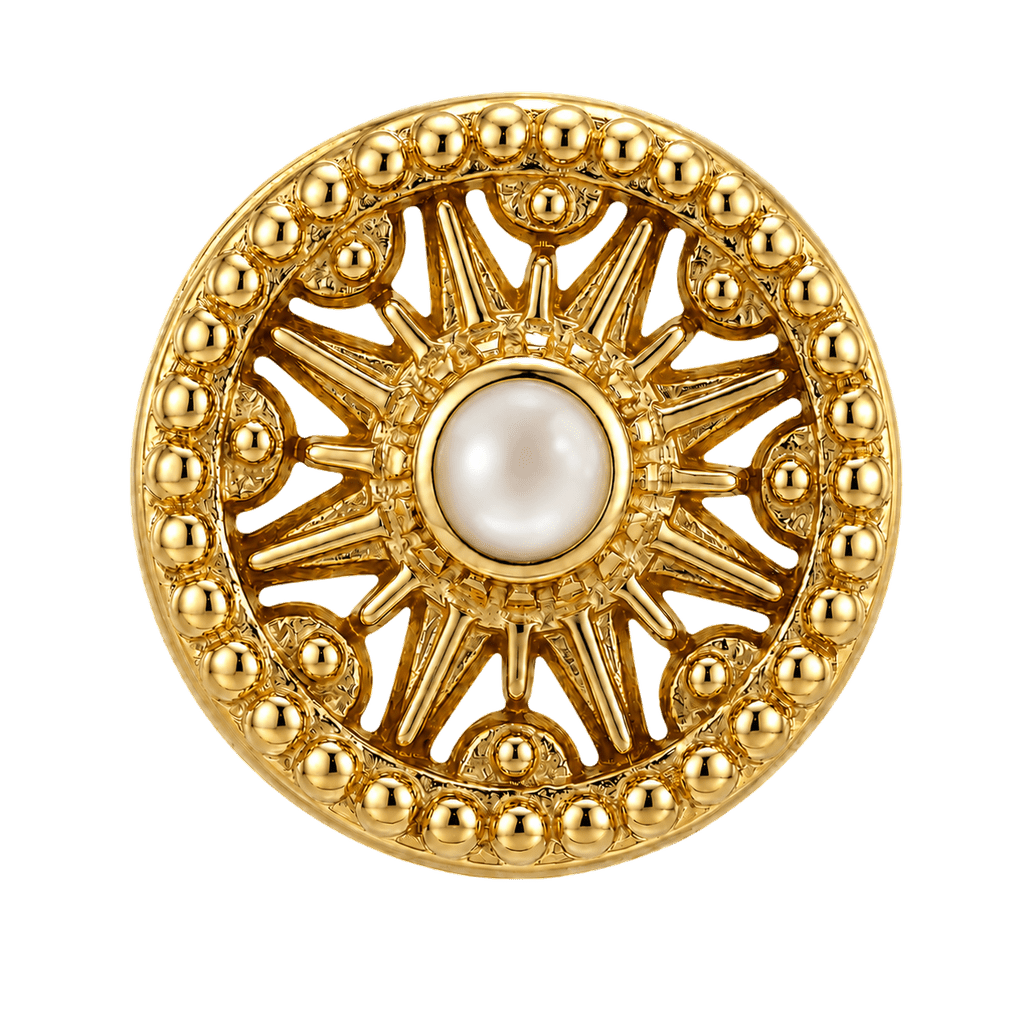 Sun Dial - 14K Gold Threadless/Threaded - piercing-zone.com