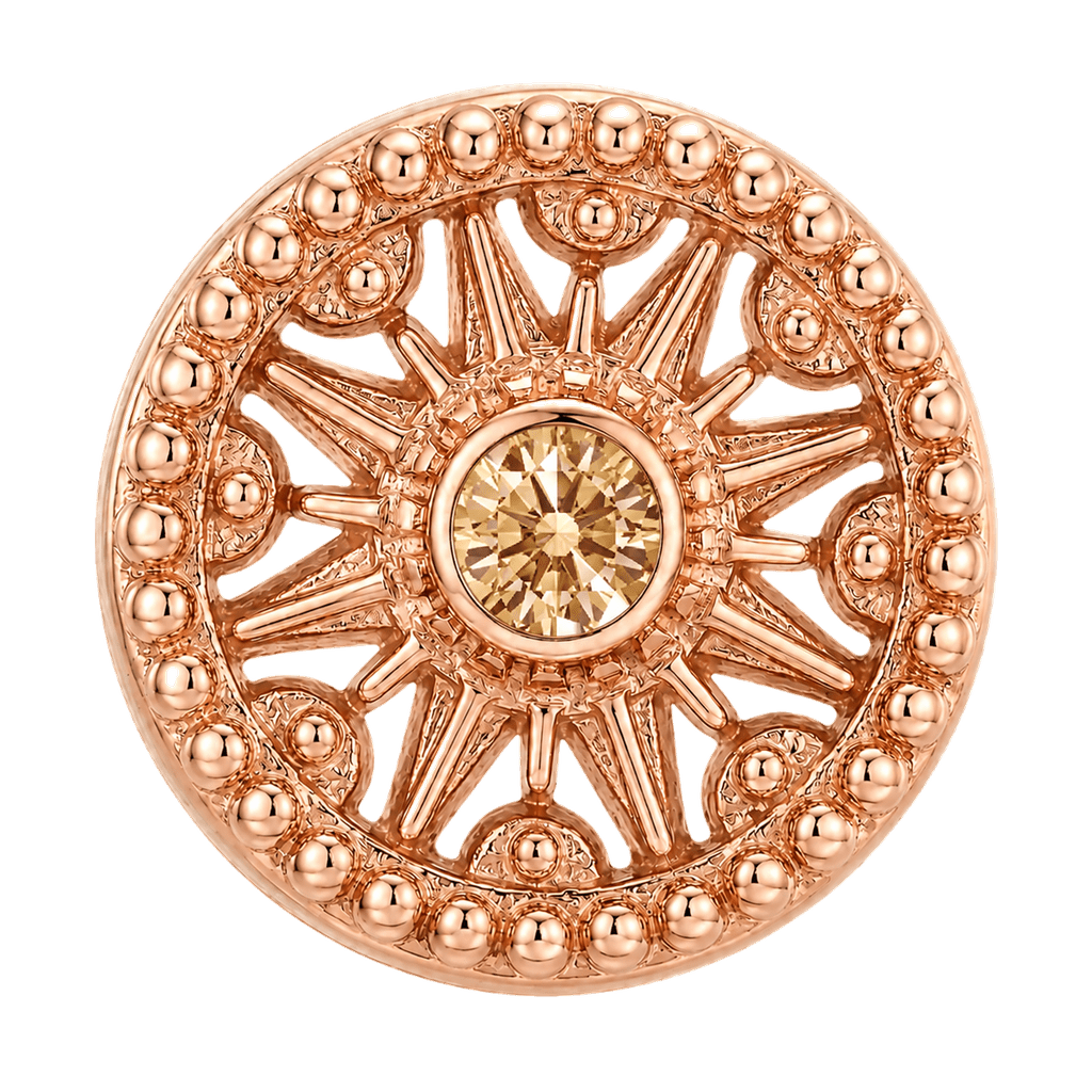 Sun Dial - 14K Gold Threadless/Threaded - piercing-zone.com