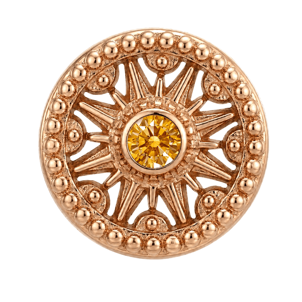 Sun Dial - 14K Gold Threadless/Threaded - piercing-zone.com