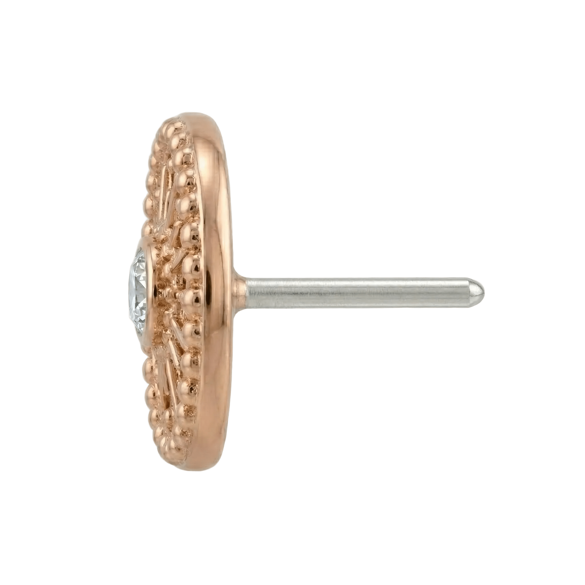 Sun Dial - 14K Gold Threadless/Threaded - piercing - zone.com