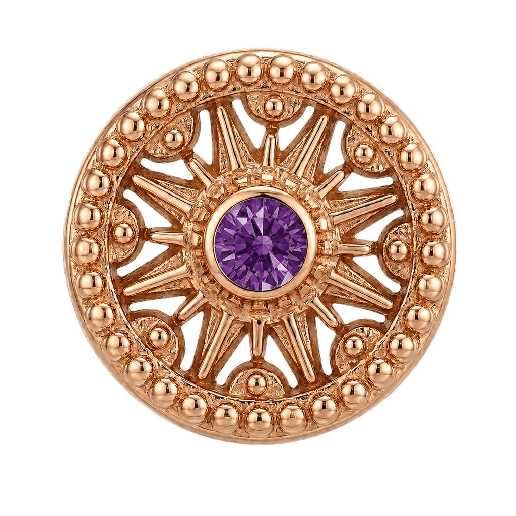 Sun Dial - 14K Gold Threadless/Threaded - piercing-zone.com