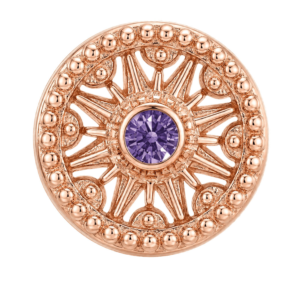 Sun Dial - 14K Gold Threadless/Threaded - piercing-zone.com