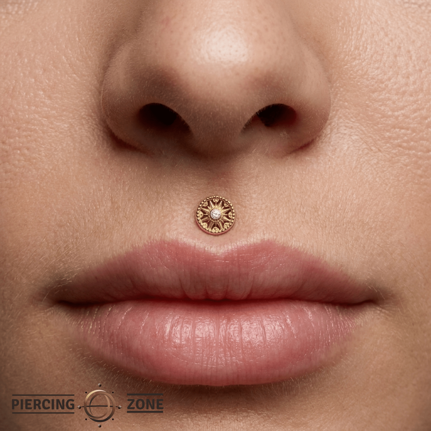 Sun Dial - 14K Gold Threadless/Threaded - piercing - zone.com