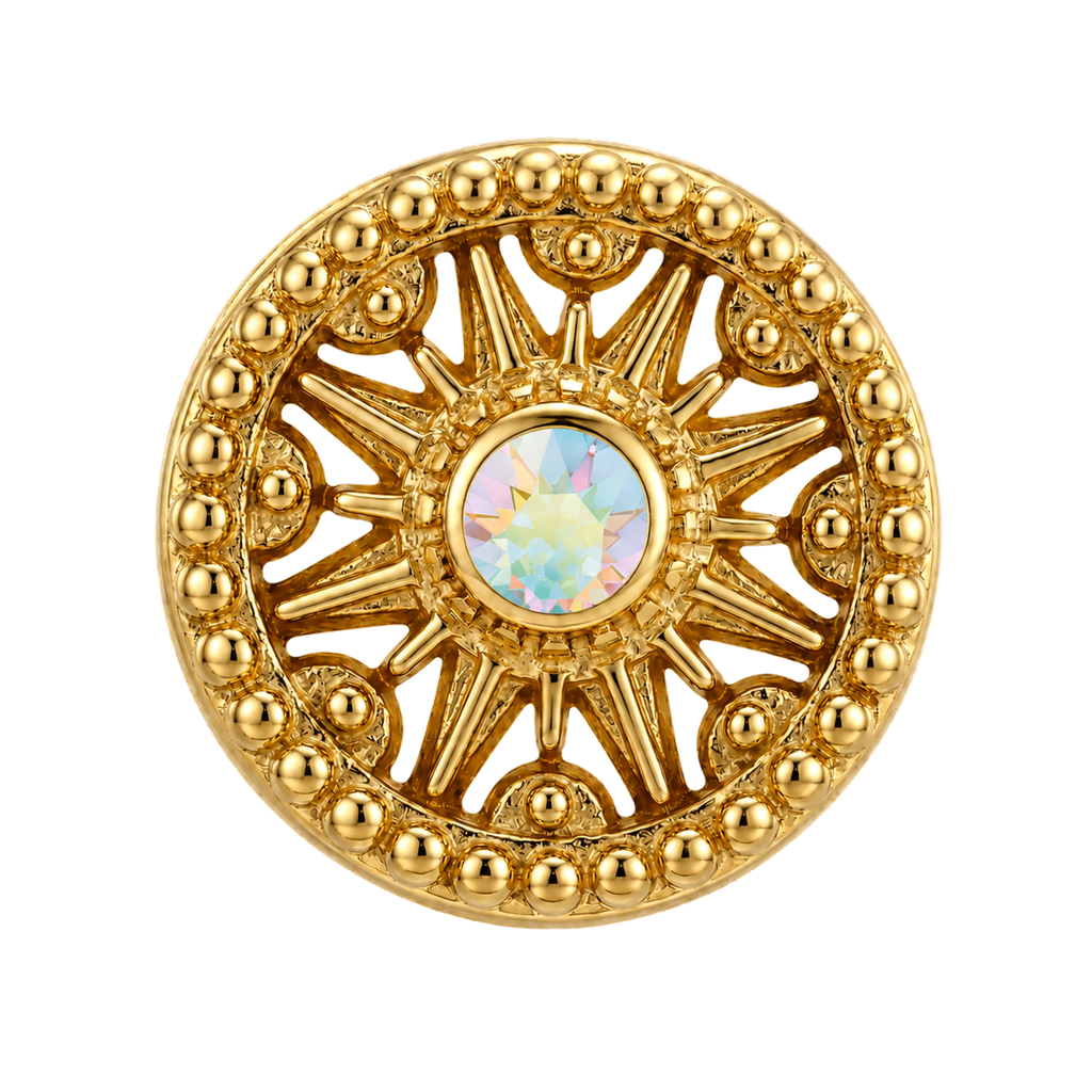 Sun Dial - 14K Gold Threadless/Threaded