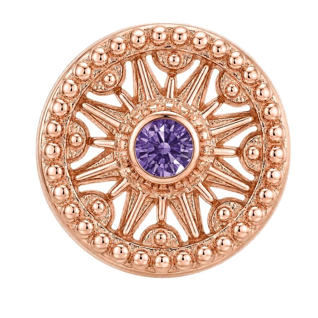 Sun Dial - 14K Gold Threadless/Threaded