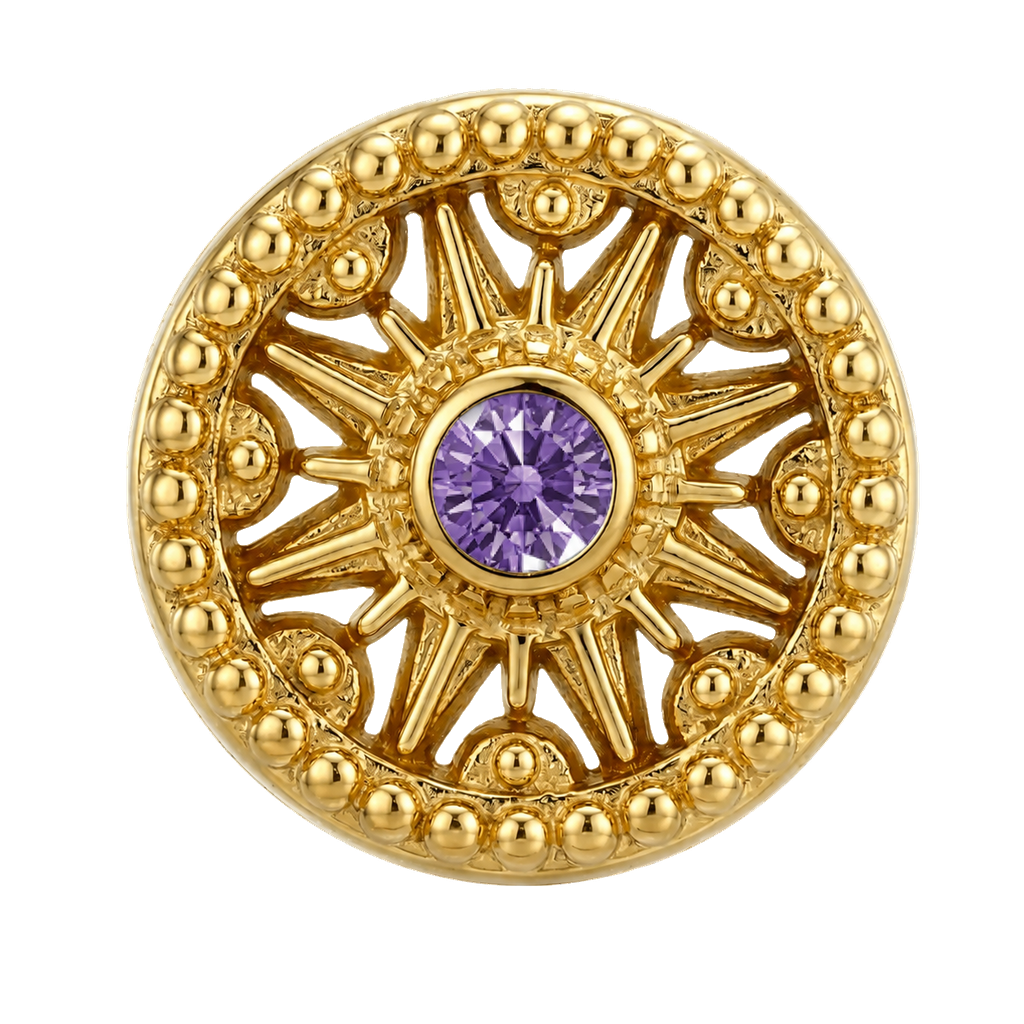 Sun Dial - 14K Gold Threadless/Threaded