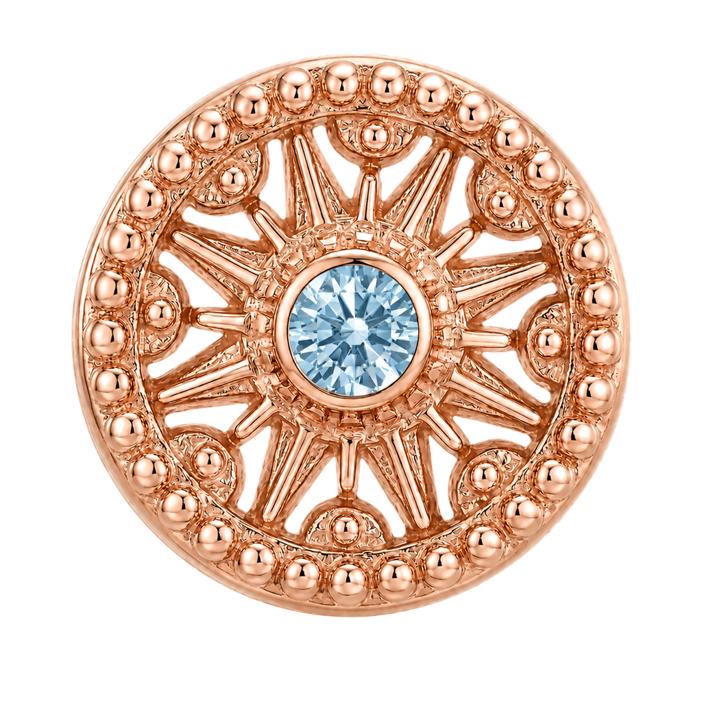Sun Dial - 14K Gold Threadless/Threaded