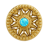 Sun Dial - 14K Gold Threadless/Threaded