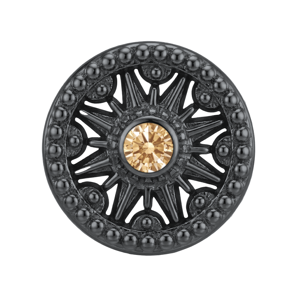 Sun Dial - 14K Gold Threadless/Threaded