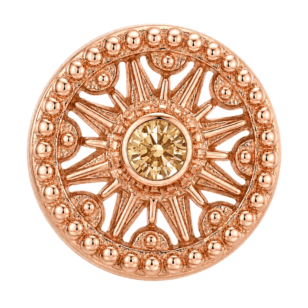 Sun Dial - 14K Gold Threadless/Threaded