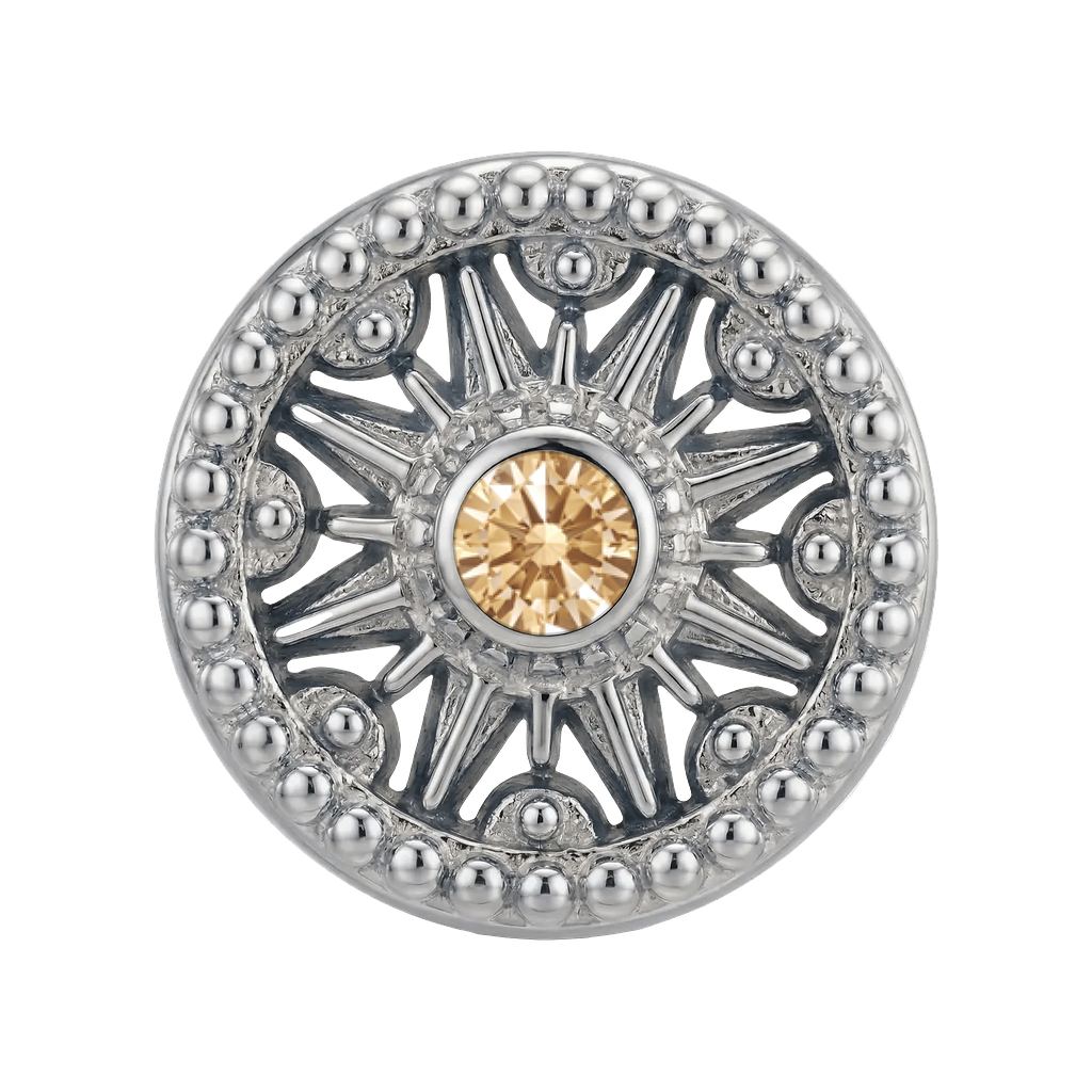 Sun Dial - 14K Gold Threadless/Threaded