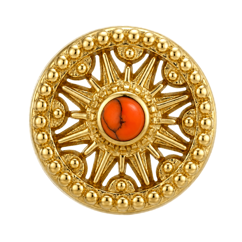 Sun Dial - 14K Gold Threadless/Threaded
