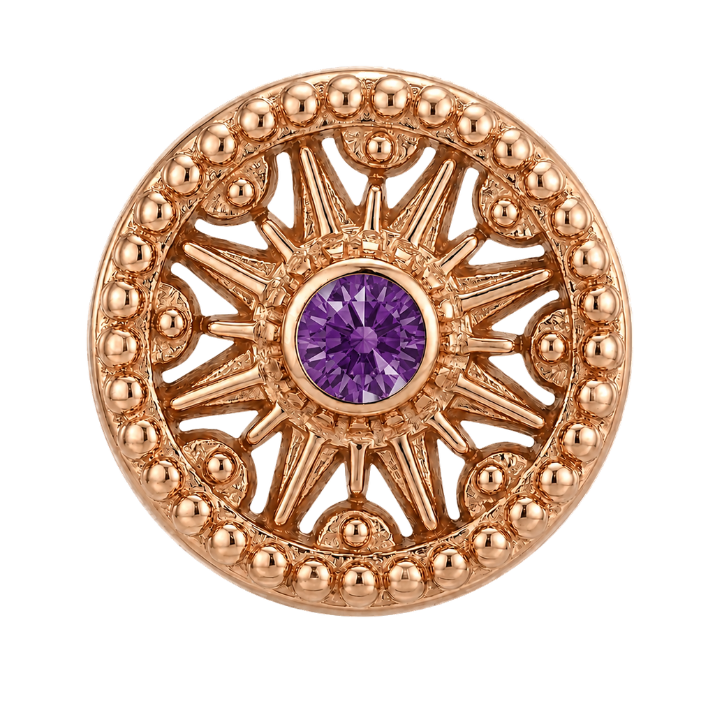 Sun Dial - 14K Gold Threadless/Threaded