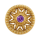 Sun Dial - 14K Gold Threadless/Threaded