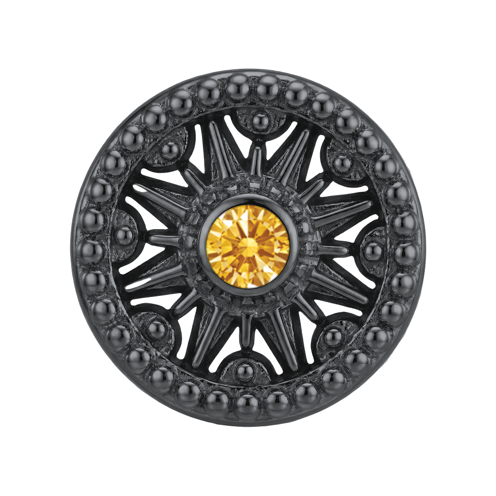Sun Dial - 14K Gold Threadless/Threaded