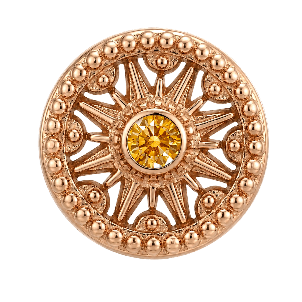Sun Dial - 14K Gold Threadless/Threaded