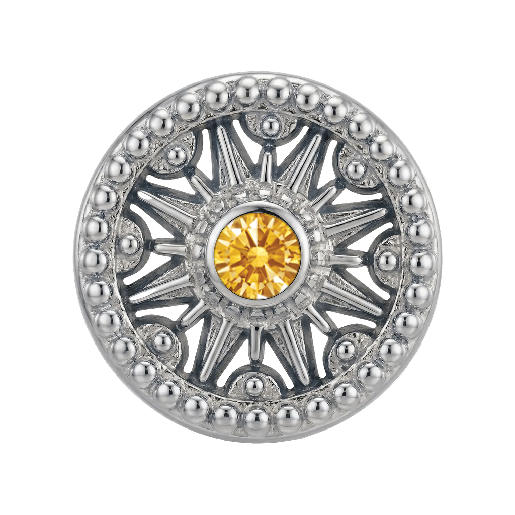 Sun Dial - 14K Gold Threadless/Threaded