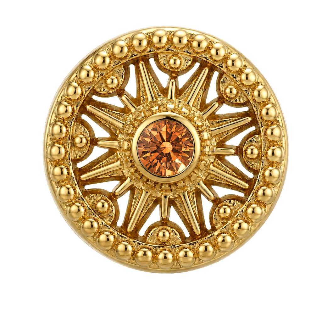 Sun Dial - 14K Gold Threadless/Threaded