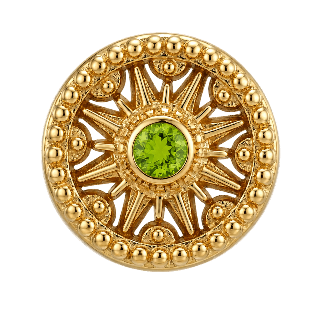 Sun Dial - 14K Gold Threadless/Threaded