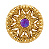Sun Dial - 14K Gold Threadless/Threaded