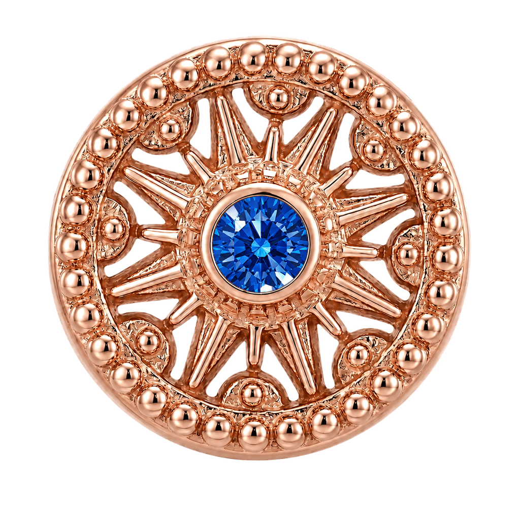 Sun Dial - 14K Gold Threadless/Threaded